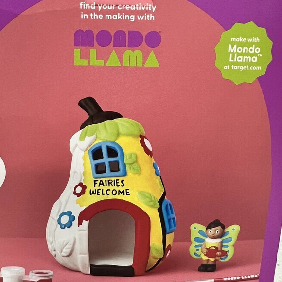 Mondo Llama Office New Mondo Llama Paint Your Own Ceramic Fairy House Craft Kit Art